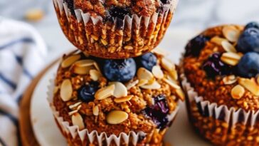 Blueberry Almond Power Muffins