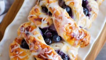 Blueberry Cream Cheese Pastry Braid