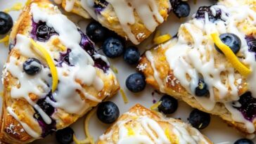 Glazed Lemon Blueberry Scones