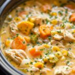 Slow Cooker Creamy Chicken & Corn Soup