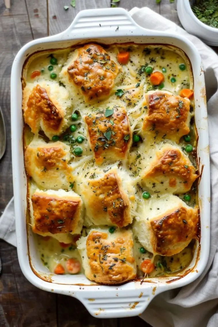 Biscuit & Vegetable Pot Pie (Casserole)