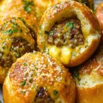 Garlic Parmesan Cheeseburger Bombs