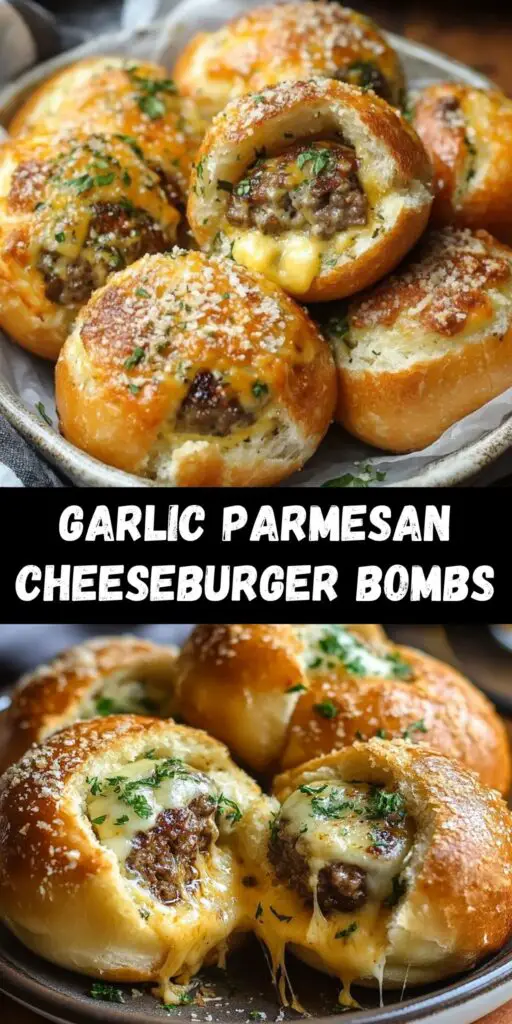 Garlic Parmesan Cheeseburger Bombs