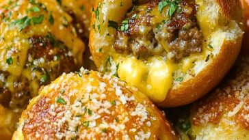 Garlic Parmesan Cheeseburger Bombs