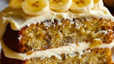 Banana Bread Cake with Cream Cheese Frosting recipe