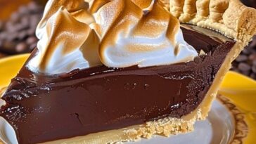 Old Fashioned Chocolate Pie with Golden Meringue 2