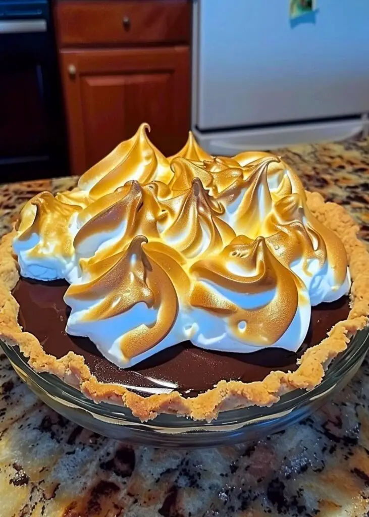 Old Fashioned Chocolate Pie with Golden Meringue 3