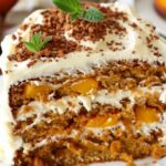 Peach Cake with Cream Cheese Frosting