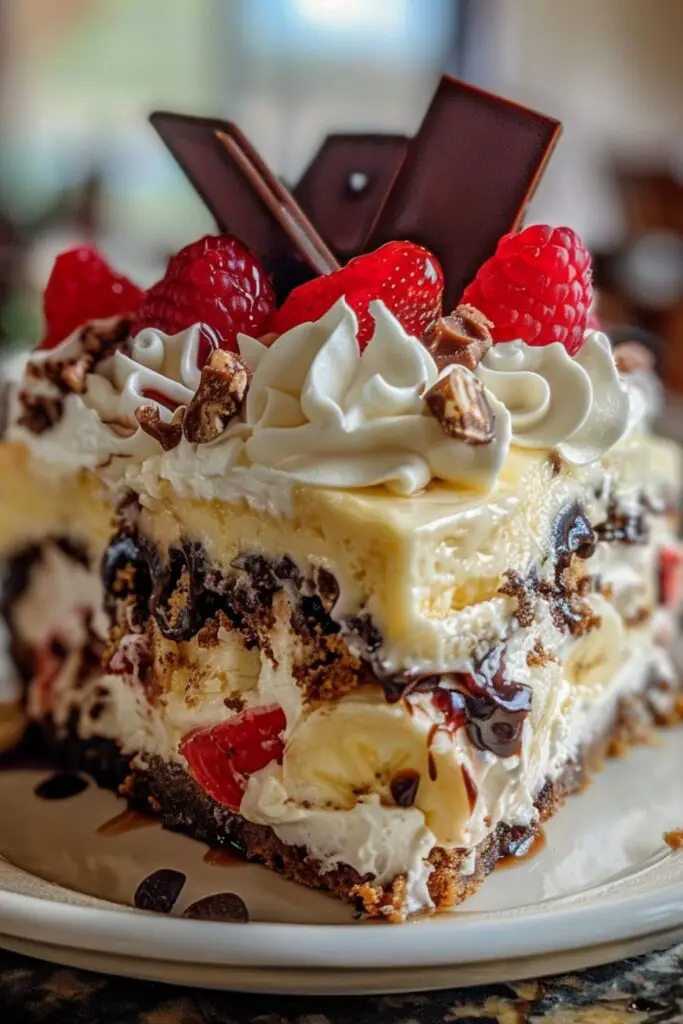 Banana Split Cheesecake Cake2