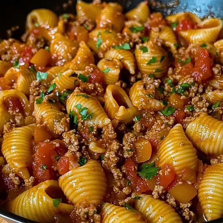 Pasta Shells With Ground Beef