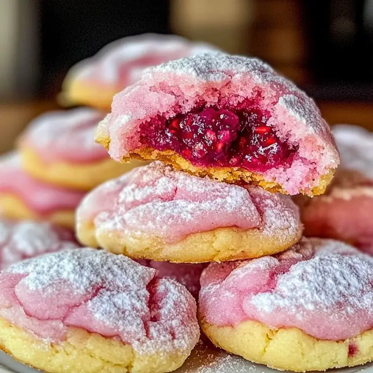 Soft and Chewy Raspberry Sugar Cookies