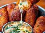 Crispy Mozzarella Sticks with Marinara Sauce Creamy Dip