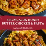 Spicy Cajun Honey Butter Chicken Pasta