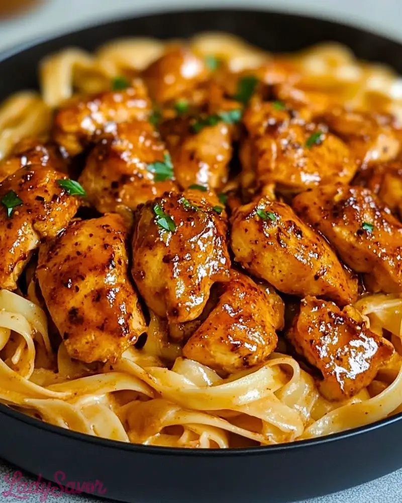 Spicy Cajun Honey Butter Chicken Pasta