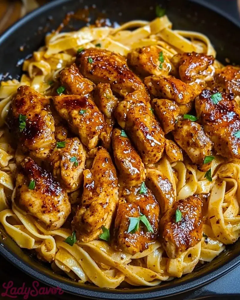 Spicy Cajun Honey Butter Chicken Pasta2