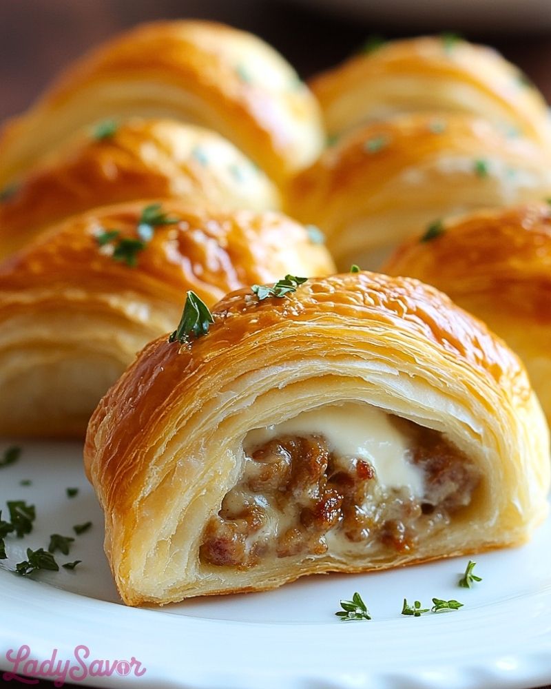 Baked Sausage Cream Cheese Crescents Baked Sausage Cream Cheese Crescents Recipe
