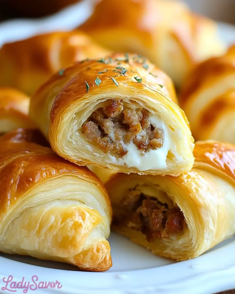 Baked Sausage Cream Cheese Crescents Baked Sausage Cream Cheese Crescents Recipe2