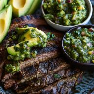 Carne Asada with Avocado Salsa Verde Recipe