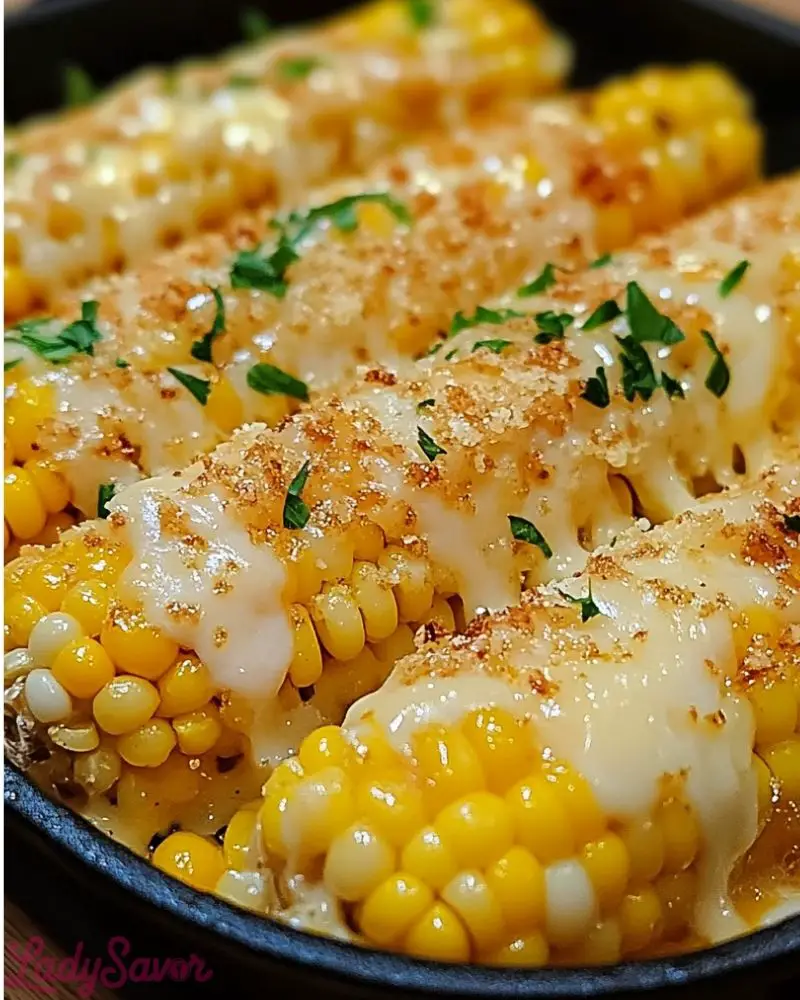 Cheesy Garlic Butter Corn Cheesy Garlic Butter Corn Recipe2