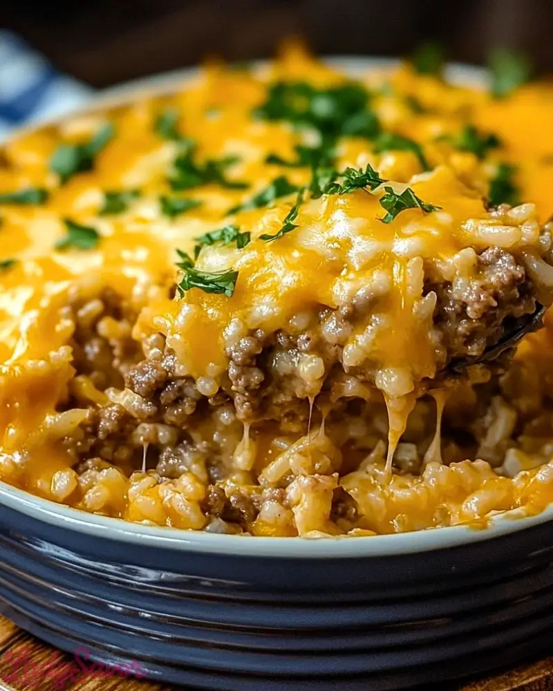 Cheesy Hamburger Rice Casserole Cheesy Hamburger Rice Casserole Recipe