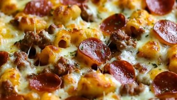 Cheesy Meat Lovers Pizza Casserole Recipe