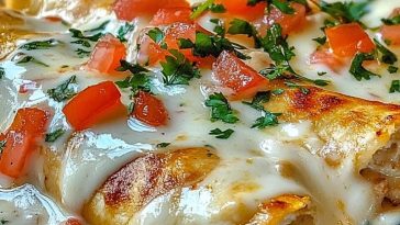 Chicken Enchiladas with Sour Cream White Sauce