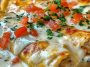 Chicken Enchiladas with Sour Cream White Sauce