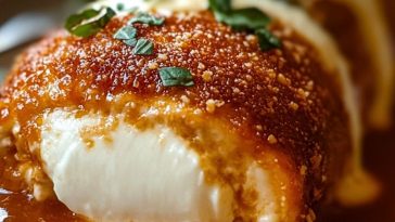 Chicken Parmesan Stuffed with Cream Cheese Recipe