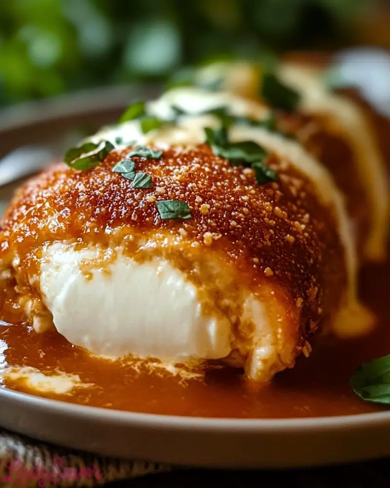 Chicken Parmesan Stuffed with Cream Cheese Chicken Parmesan Stuffed with Cream Cheese Recipe