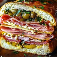 Classic Italian Muffuletta Sandwich