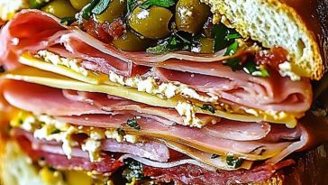 Classic Italian Muffuletta Sandwich