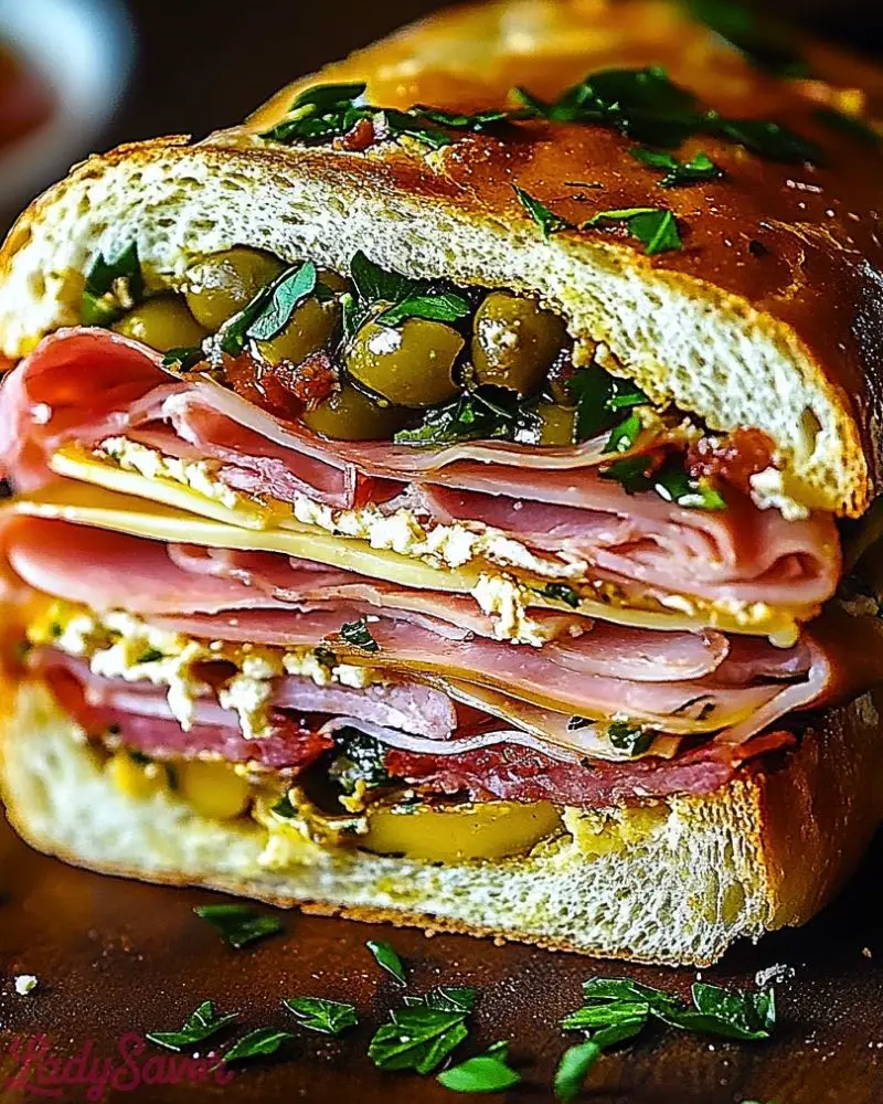 Classic Italian Muffuletta Sandwich Classic Italian Muffuletta Sandwich