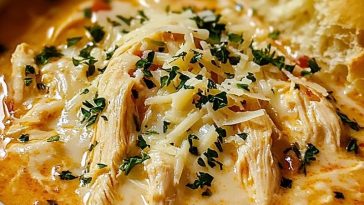 Crock Pot Creamy Chicken Parmesan Soup
