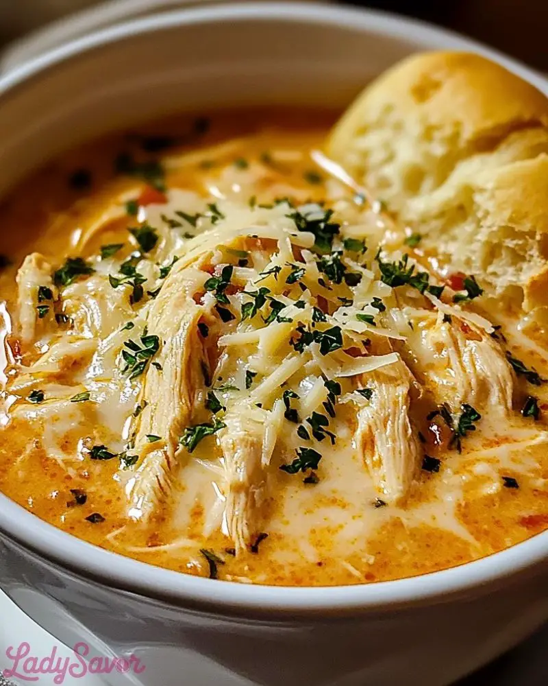 Crock Pot Creamy Chicken Parmesan Soup Crock Pot Creamy Chicken Parmesan Soup