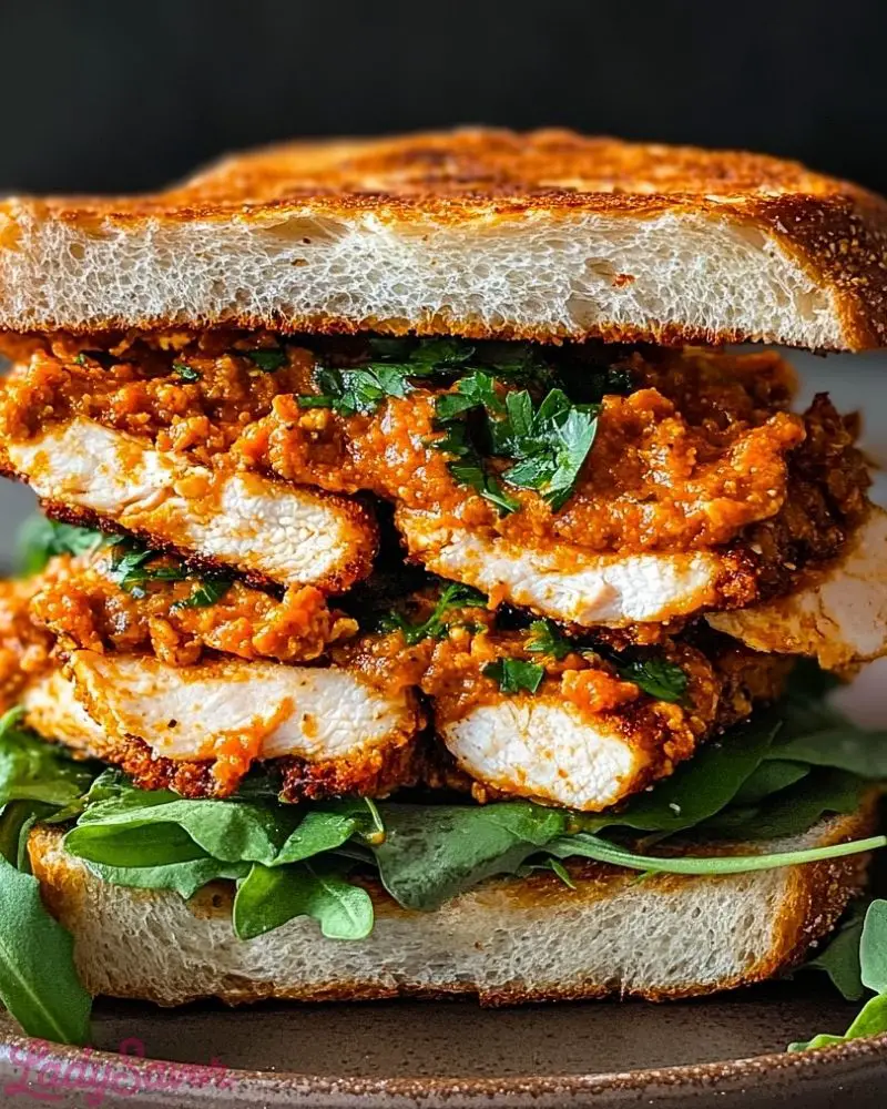 Crunchy Chicken Romesco Sandwich Crunchy Chicken Romesco Sandwich Recipe