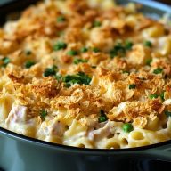 Easy Tuna Noodle Casserole with Cream Cheese Recipe