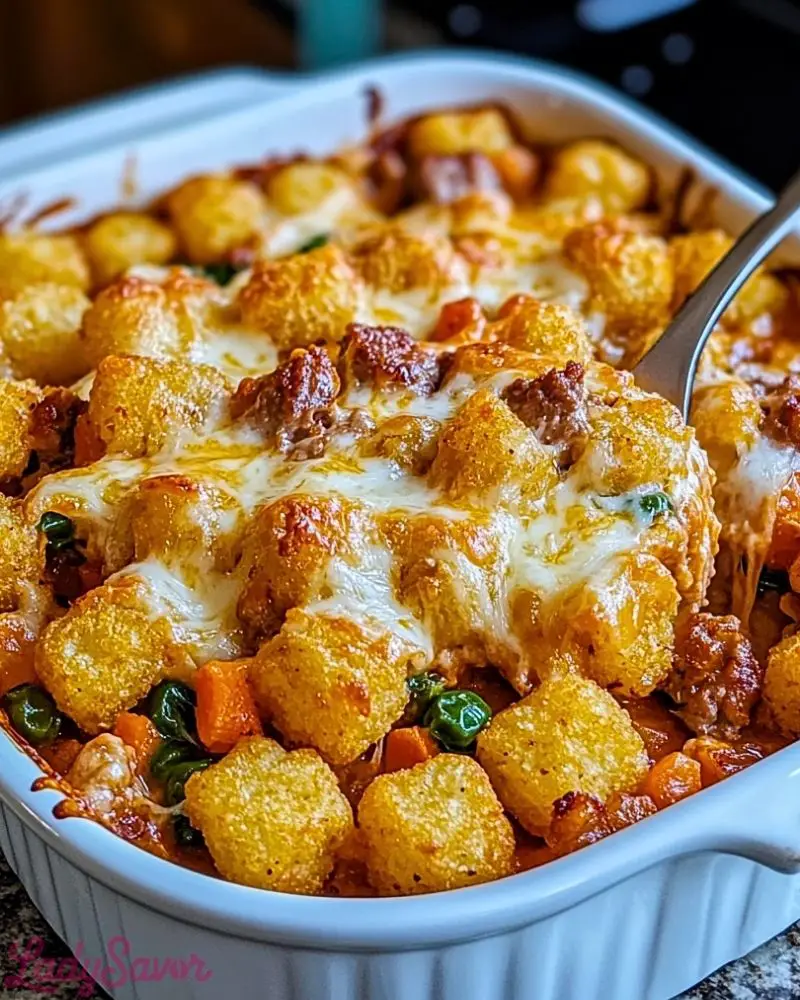 Easy Weeknight Tater Tot Casserole Easy Weeknight Tater Tot Casserole Recipe