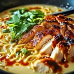 Fiery Chicken Ramen with Creamy Garlic Sauce Fiery Chicken Ramen with Creamy Garlic Sauce Recipe2