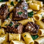 Garlic Butter Steak Tips with Cheesy Rigatoni Garlic Butter Steak Tips with Cheesy Rigatoni recipe2