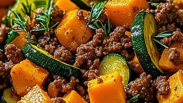 Ground Beef Zucchini Sweet Potato Skillet Recipe