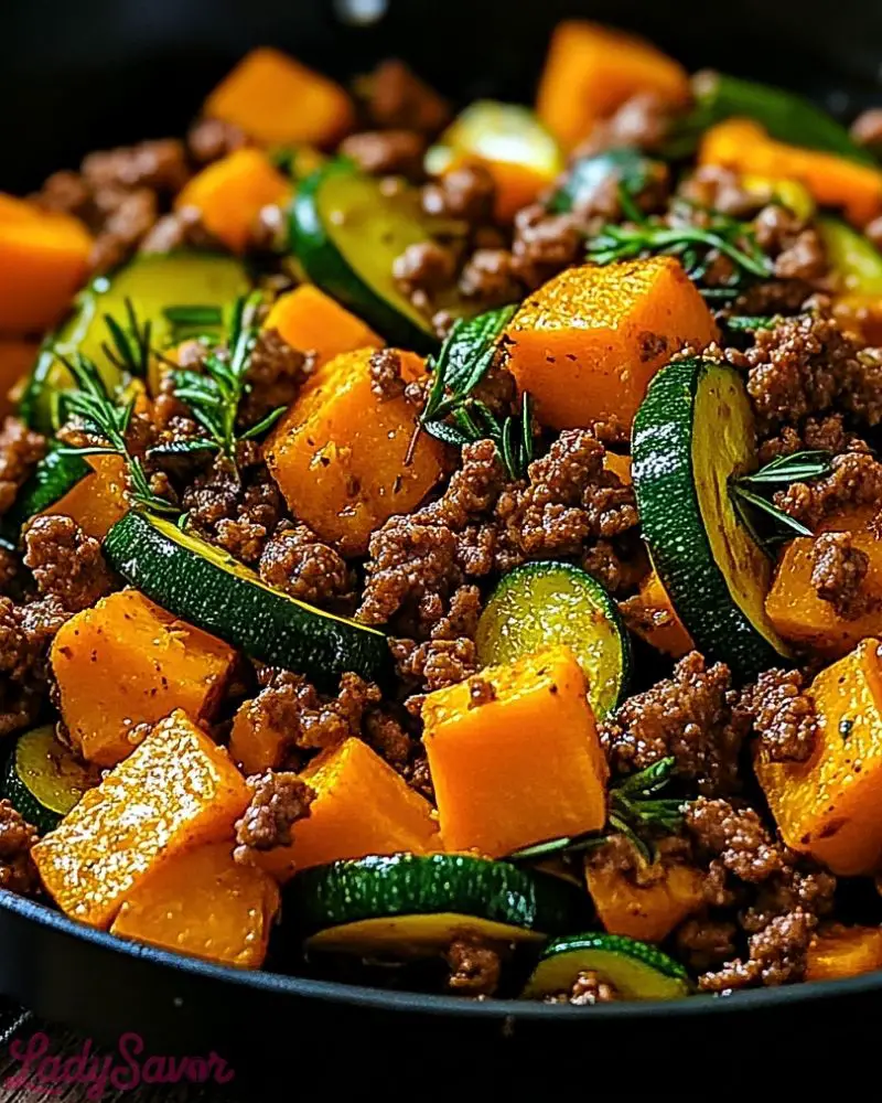 Ground Beef Zucchini Sweet Potato Skillet Ground Beef Zucchini Sweet Potato Skillet Recipe
