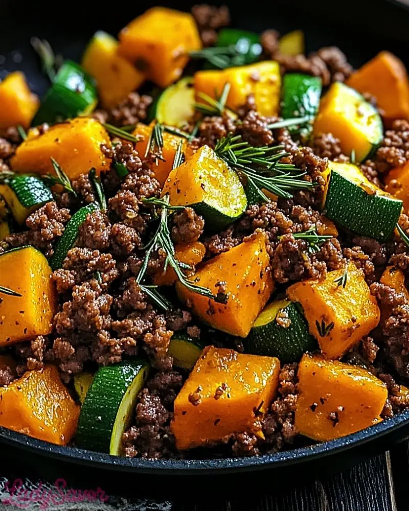 Ground Beef Zucchini Sweet Potato Skillet Ground Beef Zucchini Sweet Potato Skillet Recipe2