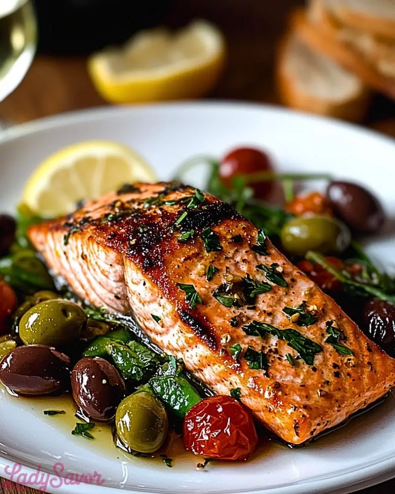 Healthy Mediterranean Salmon Dinner Healthy Mediterranean Salmon Dinner Recipe