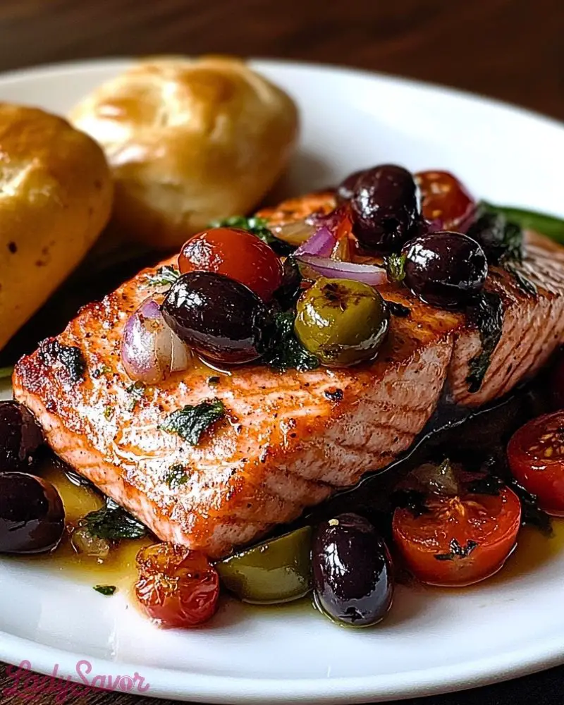 Healthy Mediterranean Salmon Dinner Healthy Mediterranean Salmon Dinner Recipe2