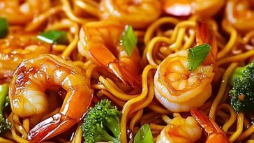 Honey Garlic Shrimp Chow Mein Recipe