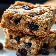 Oatmeal Raisin Cookie Bars Recipe