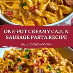 One Pot Creamy Cajun Sausage Pasta Recipe