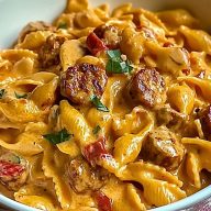 One Pot Creamy Cajun Sausage Pasta Recipe