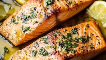 Pan Fried Salmon with Garlic Butter Sauce Recipe