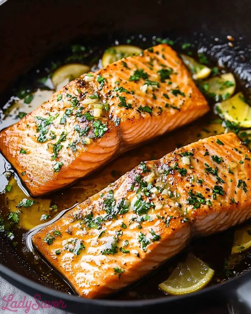Pan Fried Salmon with Garlic Butter Sauce Pan Fried Salmon with Garlic Butter Sauce Recipe2